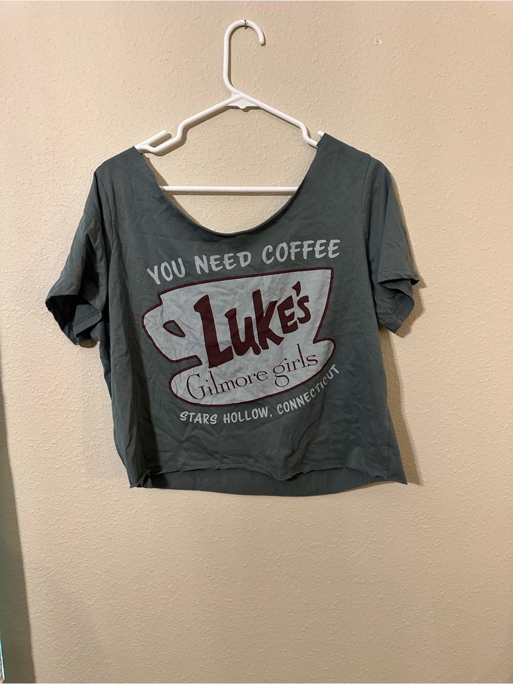 Luke's Gilmore Girls Graphic Crop Tee - Gray